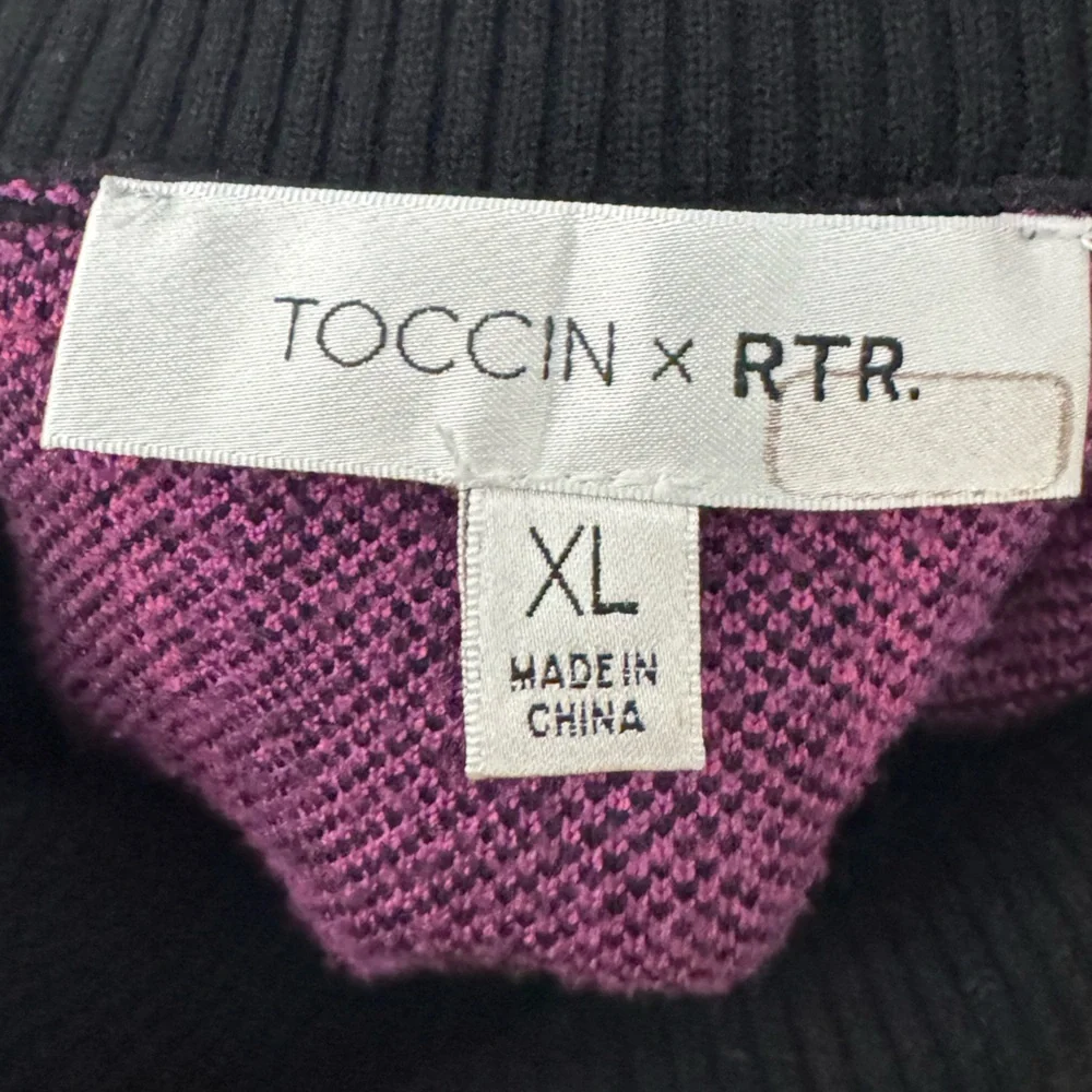 Toccin Peggy Sleeveless Plaid Knit Midi Dress Tie Waist XL Purple Multi